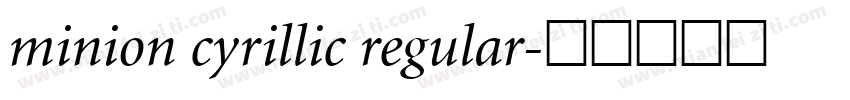 minion cyrillic regular字体转换
